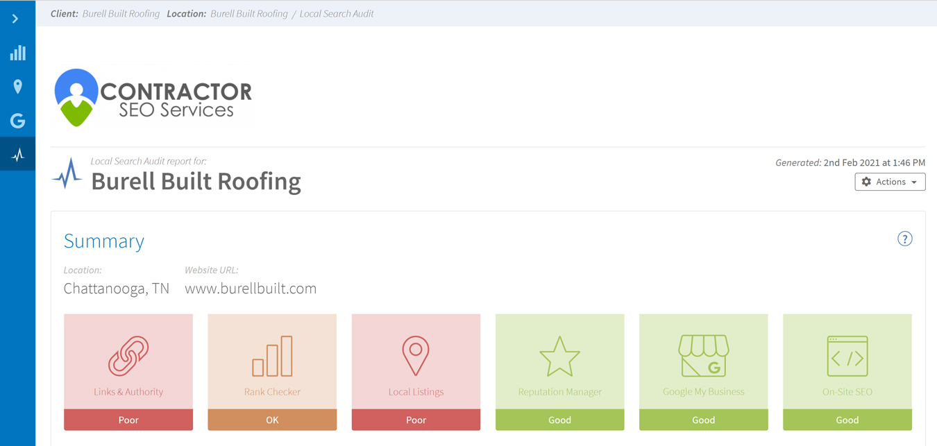 Get A Free Local SEO Report - Contractor SEO Services
